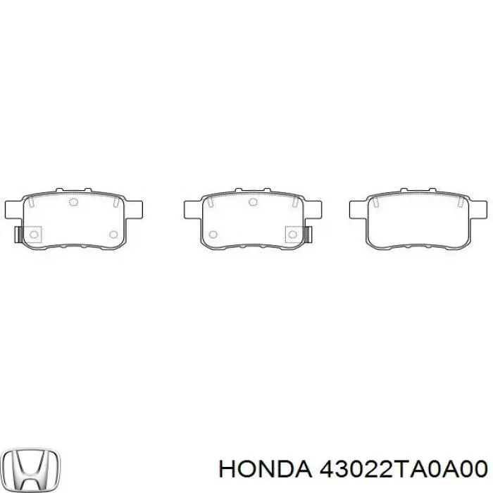 Задние дисковые колодки Honda 43022TA0A00