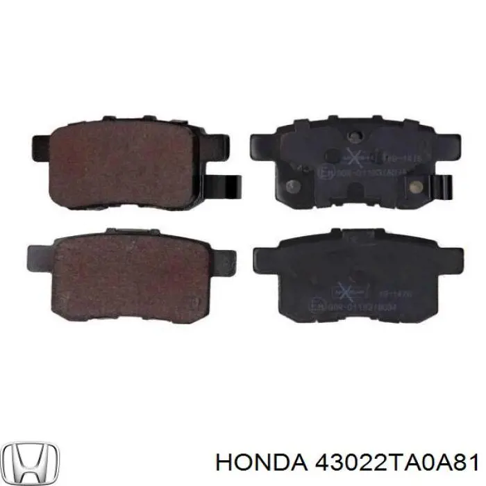 43022TA0A81 Honda задние тормозные колодки