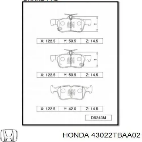 43022TBAA02 Honda