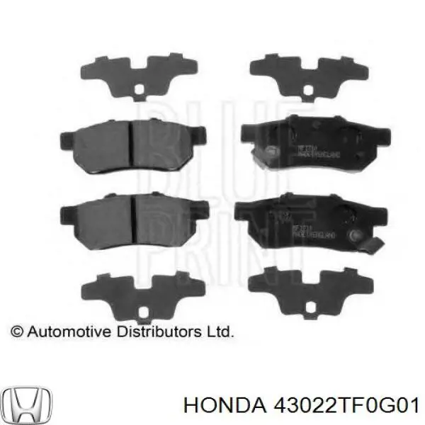 Колодки дисковые  Honda 43022TF0G01 цена, от 16.98 USD