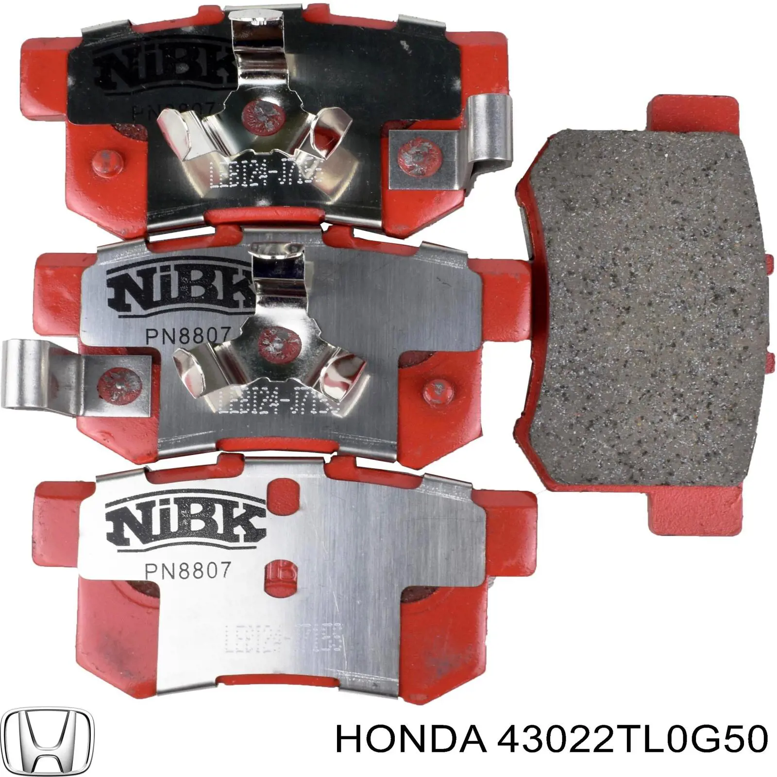 Купить 43022TL0G50 Honda Колодки тормозные задние, дисковые
