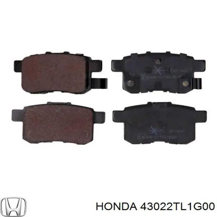 43022TL1G00 Honda колодки тормозные задние дисковые