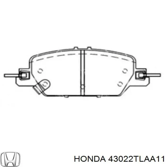 43022TLAA11 Honda sapatas do freio traseiras de disco