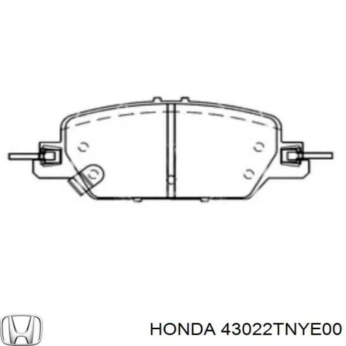 43022TNYE00 Honda sapatas do freio traseiras de disco