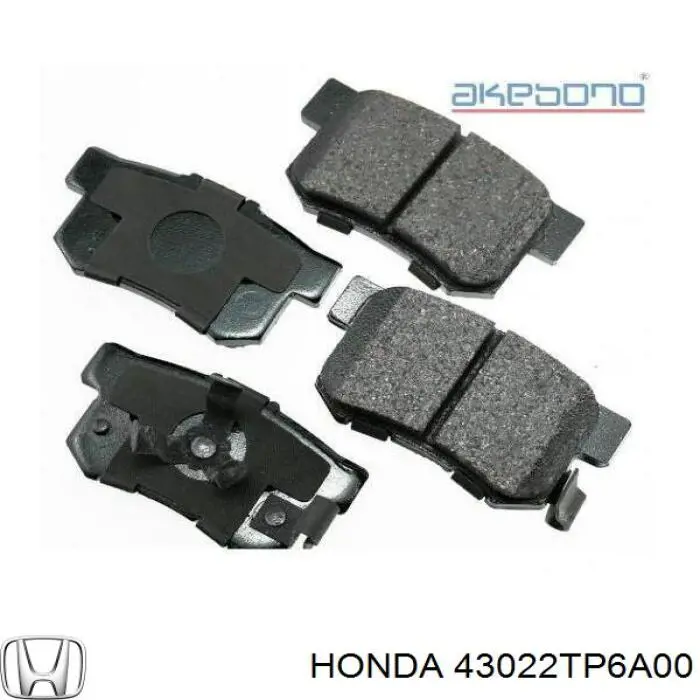 43022TP6A00 Honda задние тормозные колодки