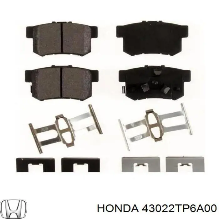 43022TP6A00 Honda Колодки тормозные дисковые комплект