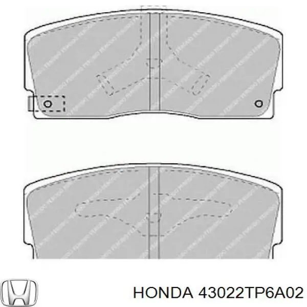 Купить 43022TP6A02 Honda Колодки тормозные задние, дисковые
