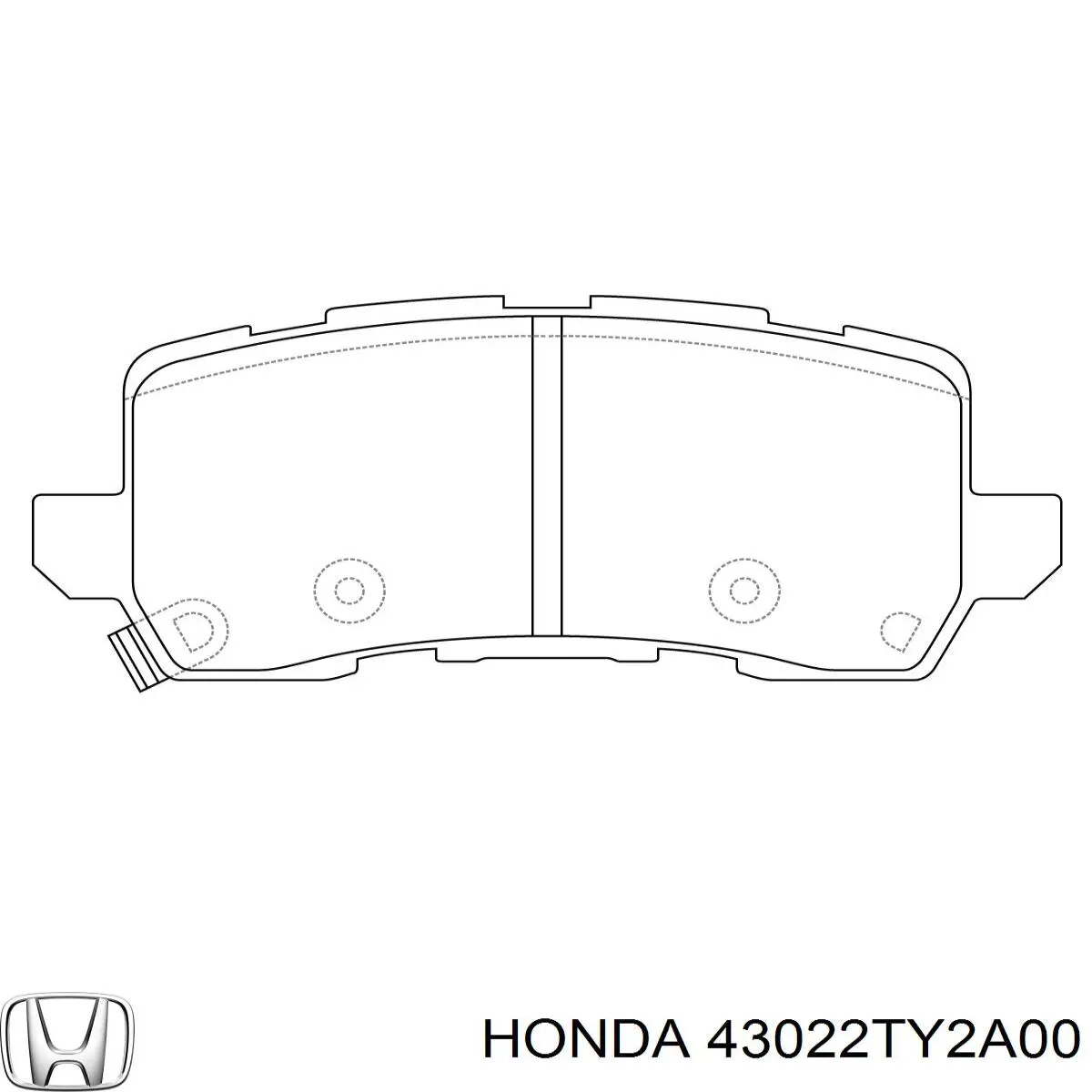 43022TY2A00 Honda колодки тормозные задние дисковые