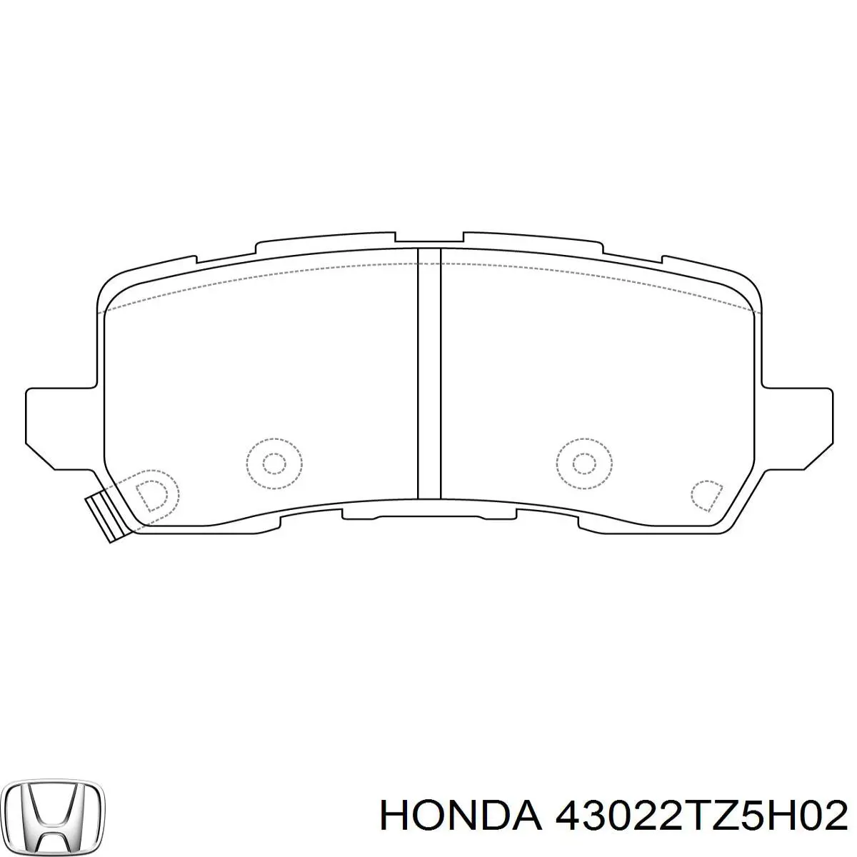 43022TZ5H02 Honda колодки тормозные задние дисковые