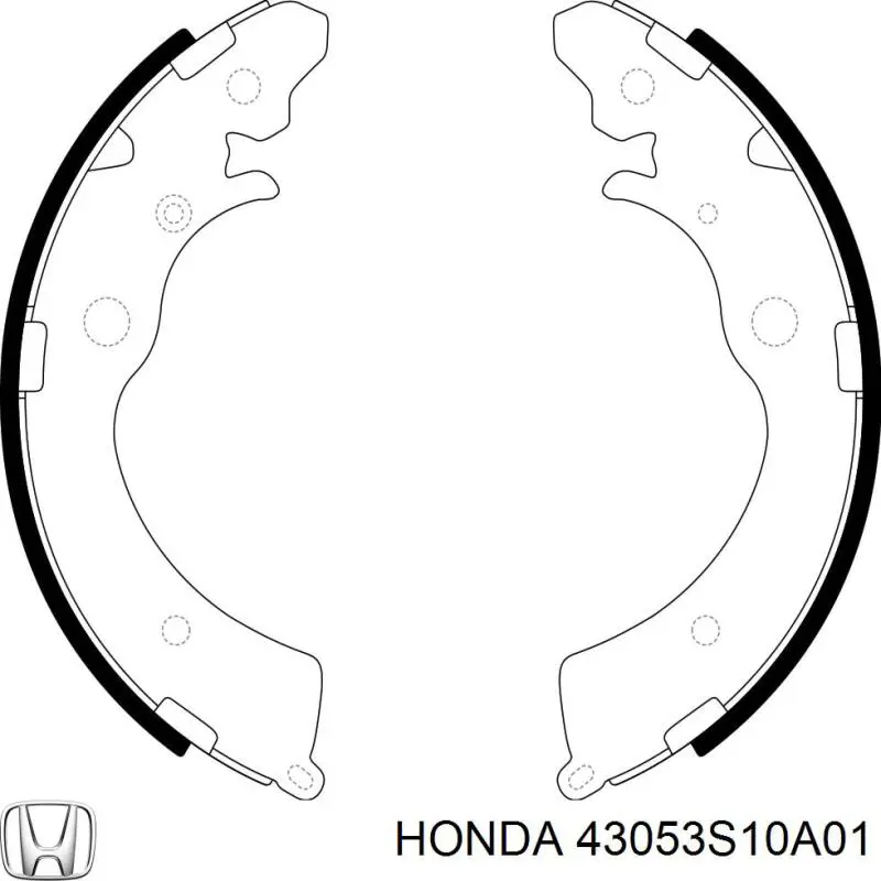 43053S10A01 Honda задние барабанные колодки
