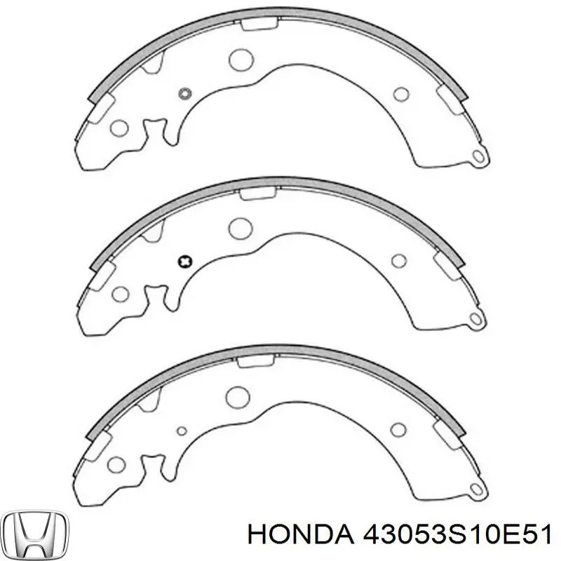 43053S10E51 Honda задние барабанные колодки