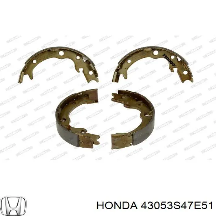 Колодки ручника (стояночного тормоза) Honda 43053S47E51
