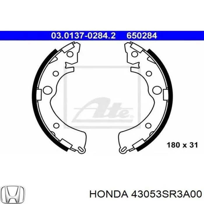 43053SR3A00 Honda sapatas do freio traseiras de tambor