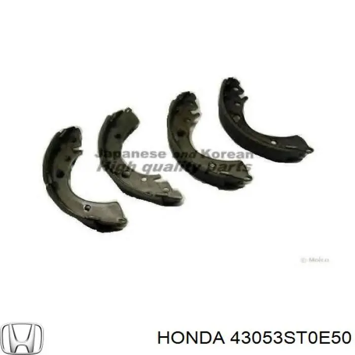 Задние барабанные колодки 43053ST0E50 Honda