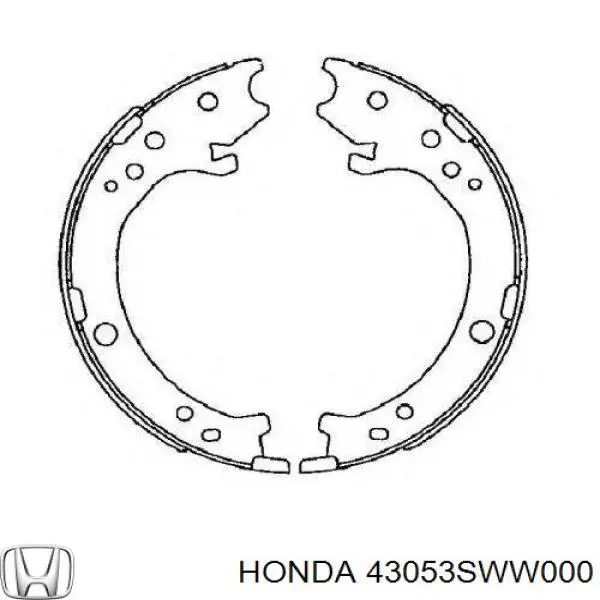 Колодки стояночного тормоза Honda 43053SWW000