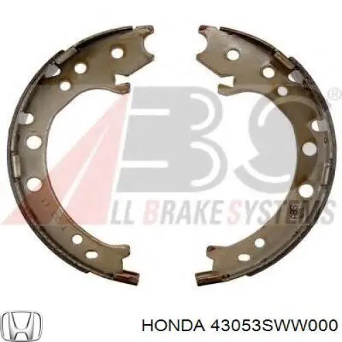 Тормозные колодки стояночного тормоза Honda 43053SWW000 цена, от 23.14 USD