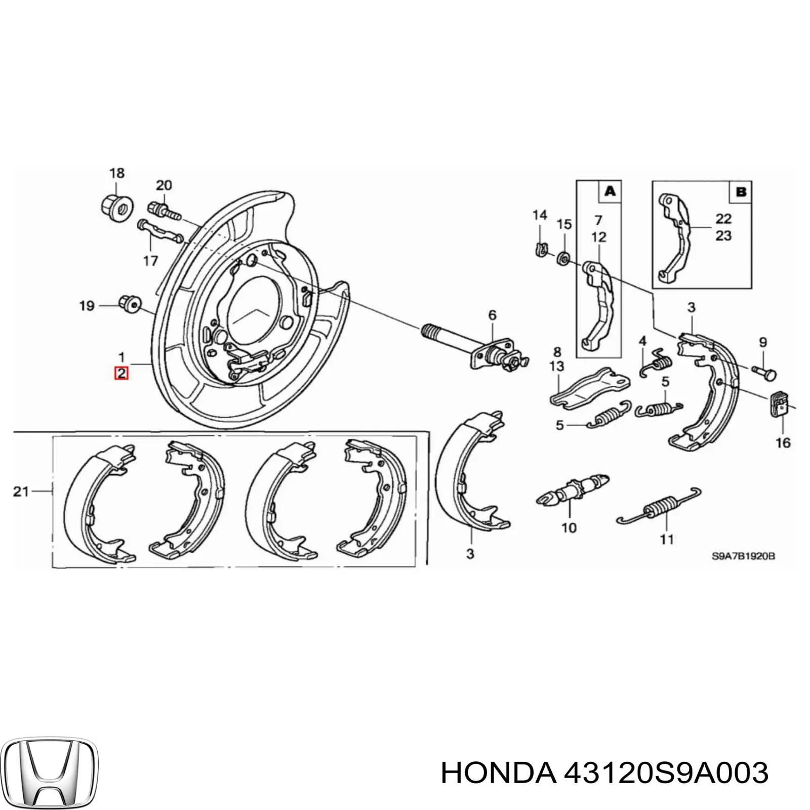 Купить 43120S9A003 Honda 