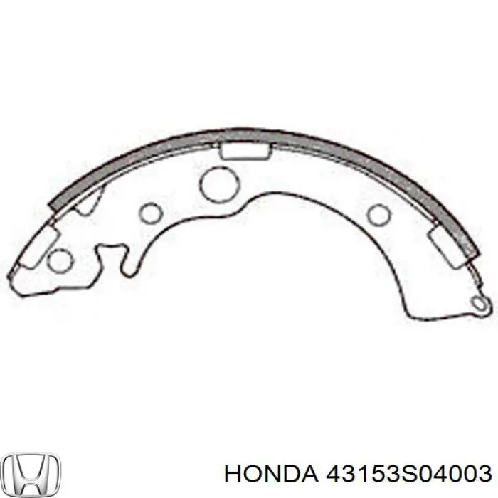 Задние барабанные колодки 43153S04003 Honda