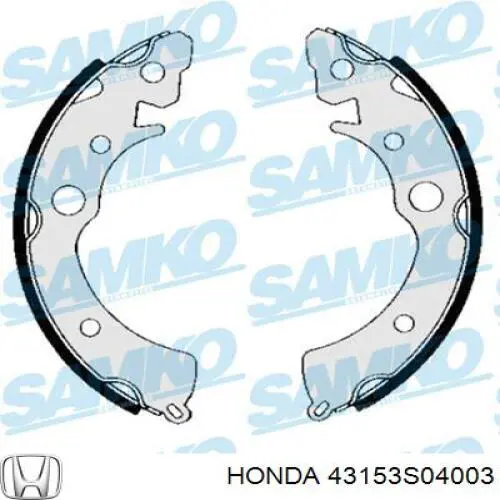 Zapatas de frenos de tambor traseras 43153S04003 Honda