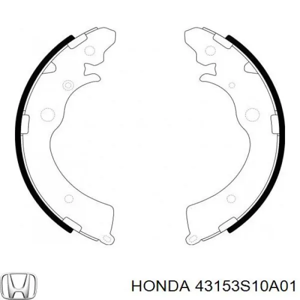 43153S10A01 Honda колодки тормозные задние барабанные