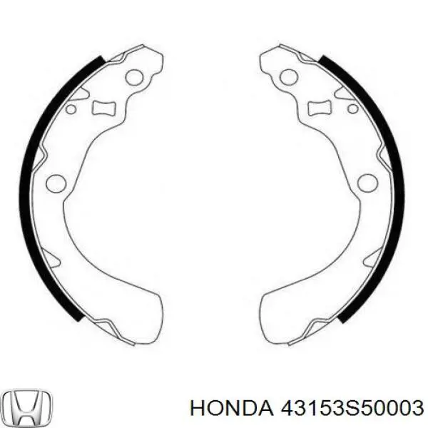 Колодки тормозные задние барабанные на Honda Logo  GA3