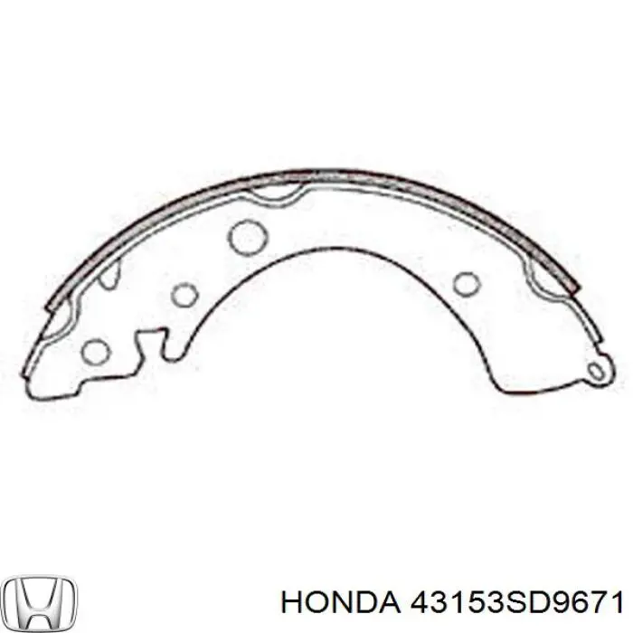 43153SD9671 Honda колодки тормозные задние барабанные
