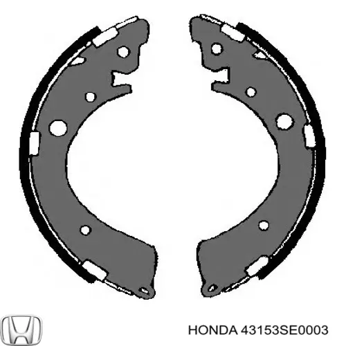Купить 43153SE0003 Honda Задние барабанные тормозные колодки