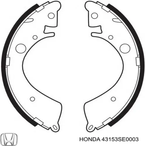 Задние барабанные колодки 43153SE0003 Honda