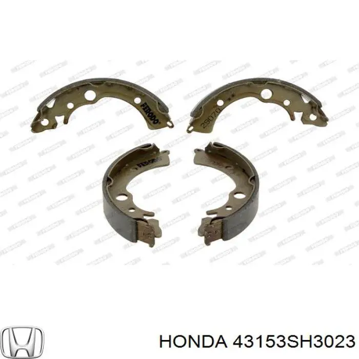 Задние барабанные колодки 43153SH3023 Honda