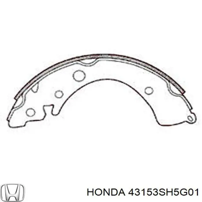 Задние барабанные колодки 43153SH5G01 Honda