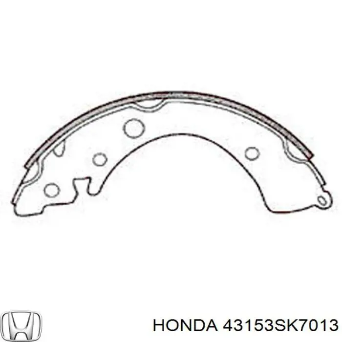 Задние барабанные колодки 43153SK7013 Honda