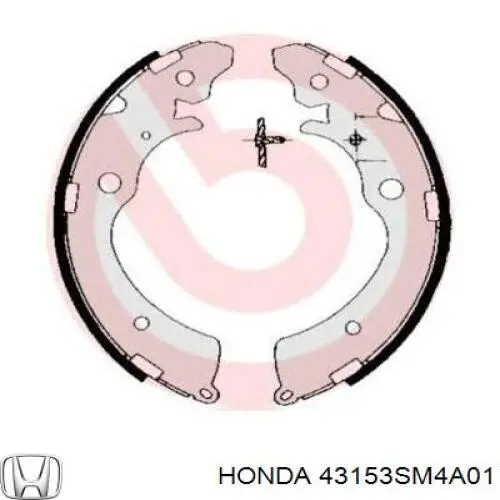 Колодки тормозные задние барабанные Honda 43153SM4A01