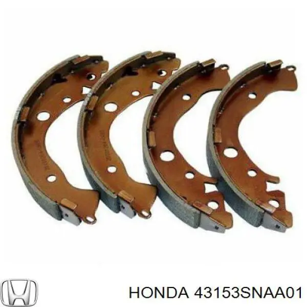 43153-SNA-A01 Honda колодки тормозные задние барабанные