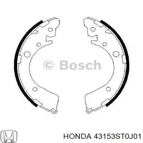 Zapatas de frenos de tambor traseras 43153ST0J01 Honda