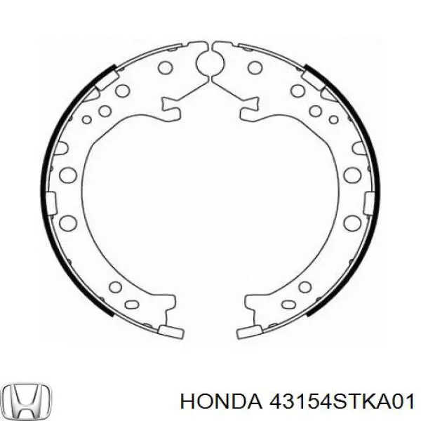 Колодки стояночного тормоза Honda 43154STKA01