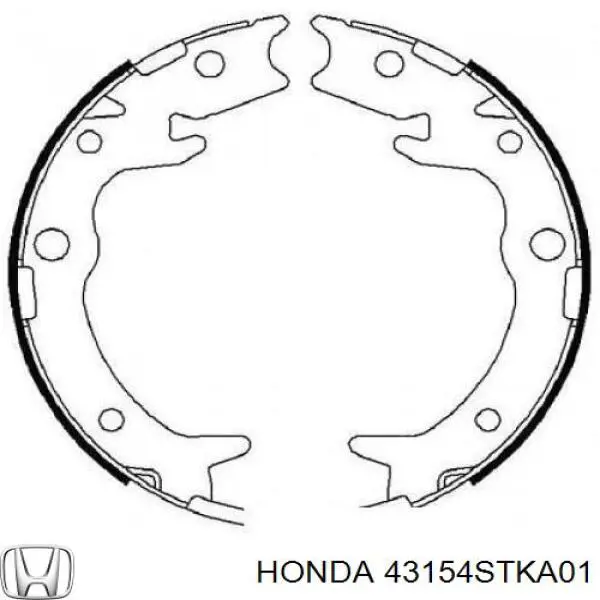 Тормозные колодки стояночного тормоза Honda 43154STKA01 цена, от 21.80 USD