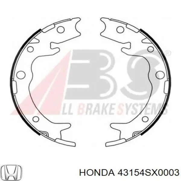 43154SX0003 Honda колодки ручника (стояночного тормоза)