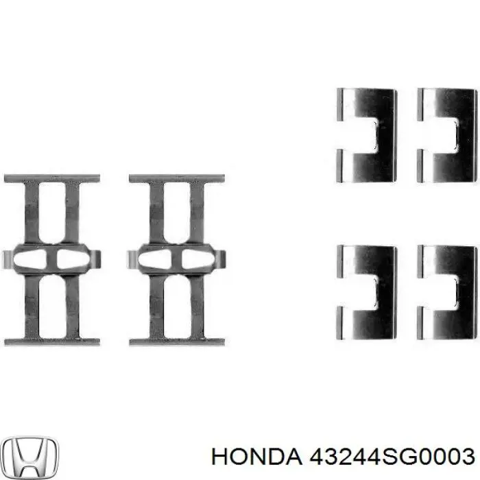 Комплект пружинок крепления дисковых колодок задних Honda 43244SG0003 цена, от 4.56 USD