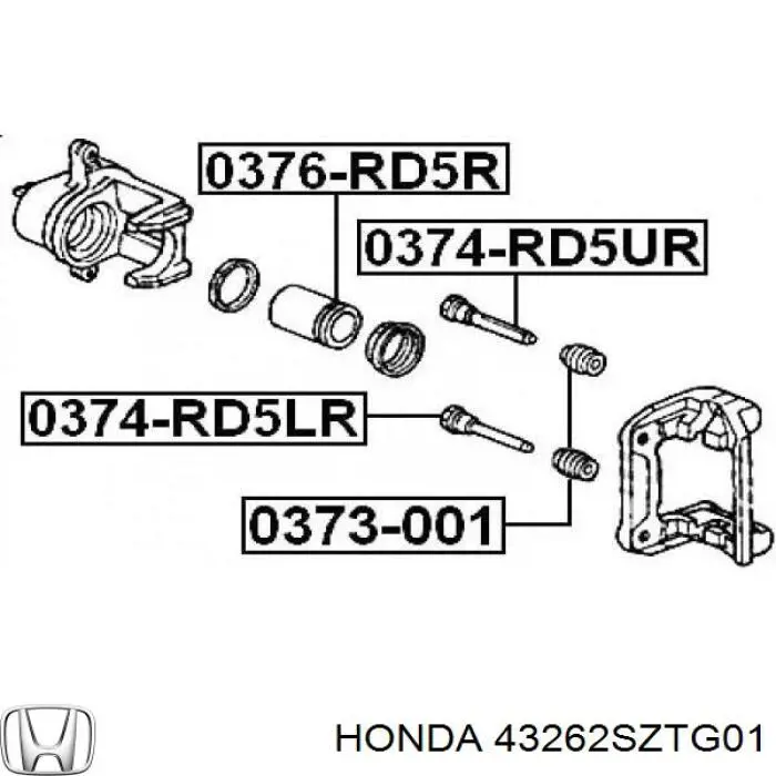 Направляющая суппорта заднего нижняя Honda 43263SHJA01 цена, от 10.65 USD