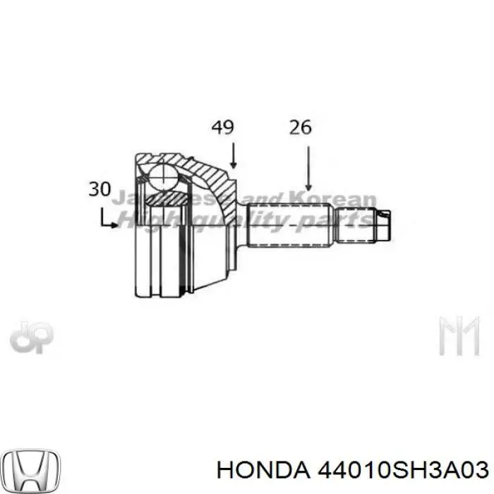 Купить 44010SH3A03 Honda Привод в сборе левый