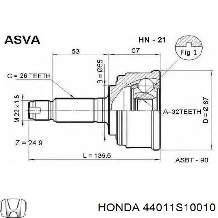 44011S09000 Honda