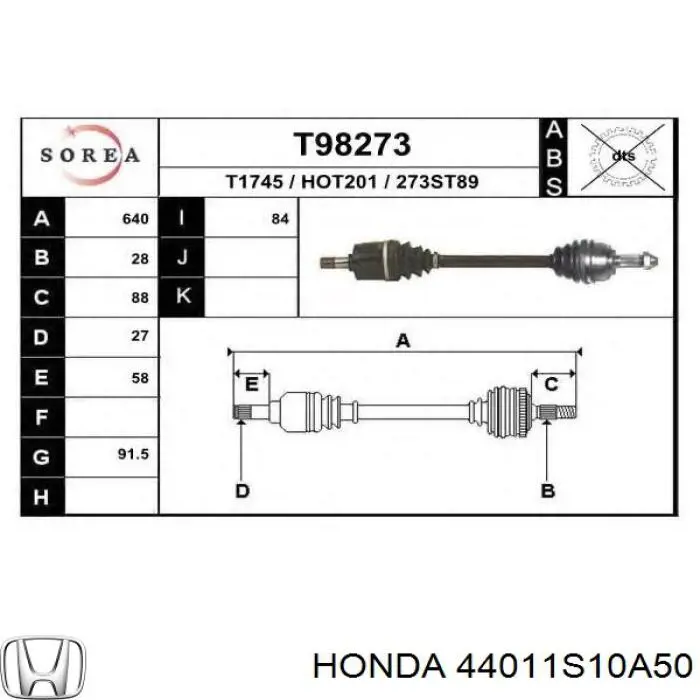 Купить BB1279 Posterparts Привод в сборе левый