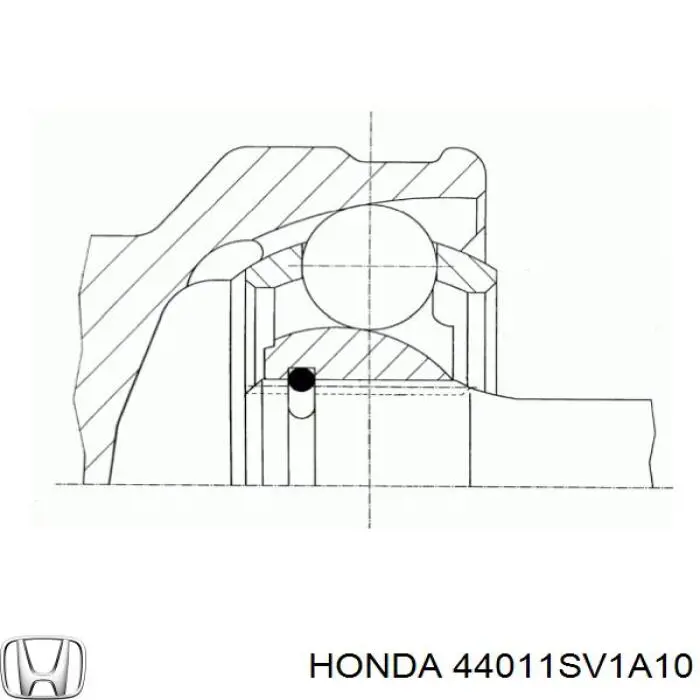 Полуось (привод) передняя левая Honda 44011SV1A10