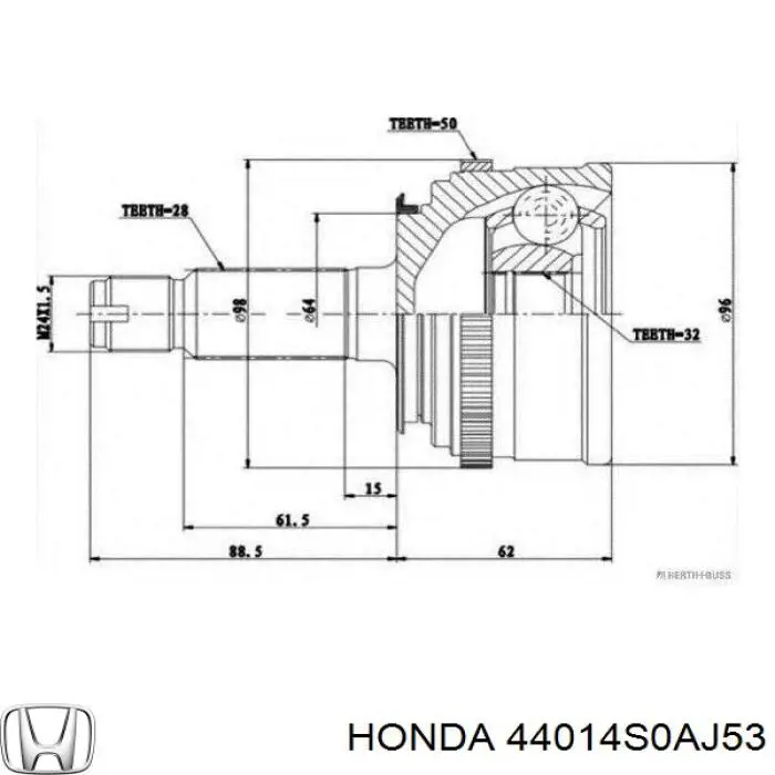 44014S0AJ53 Honda 