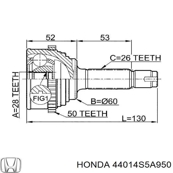  44014S5A950 Honda