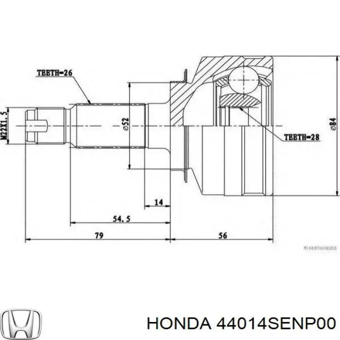 Купить 44014SENP00 Honda Внешняя граната