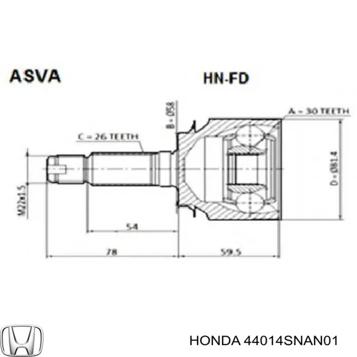 Граната колесная Honda 44014SNAN01 цена, от 31.07 USD