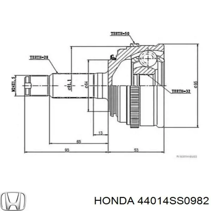 44014SS0982 Honda 