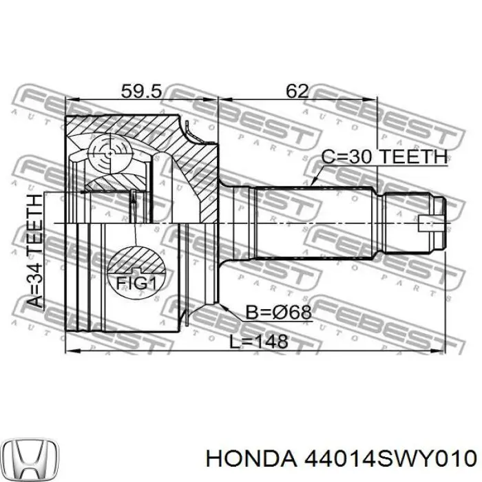 44014SWY010 Honda