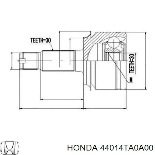 44014TA0A00 Honda шрус наружный передний